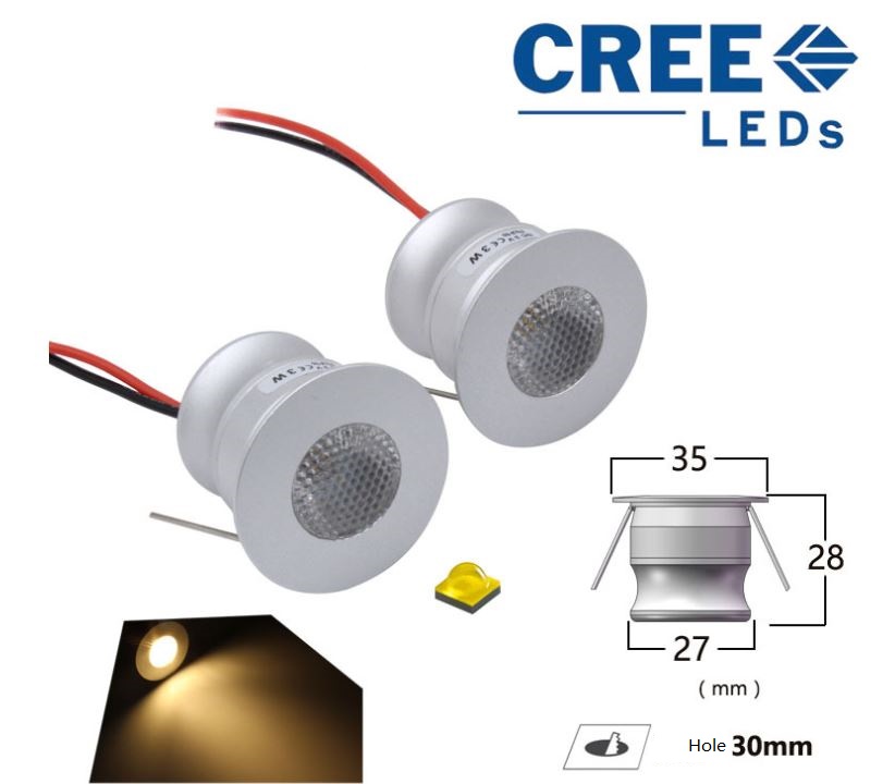 (image for) Mini Spotlight outdoor LED Spotlight Tiny Size 3W Cree LED chip