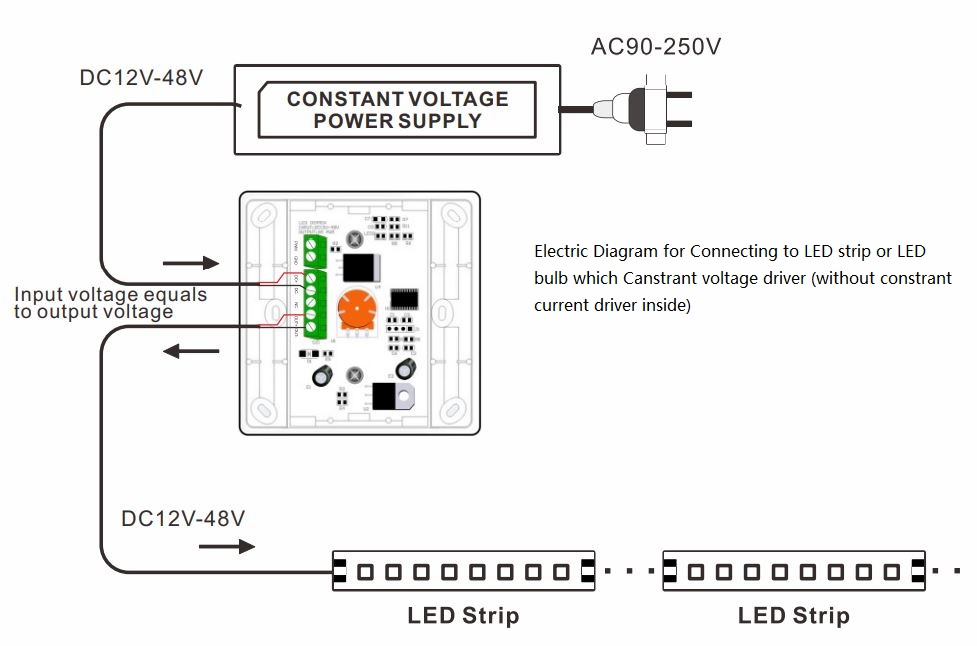 (image for) 6A 36V 48V DC dimmer best for battery charging dimming lighting