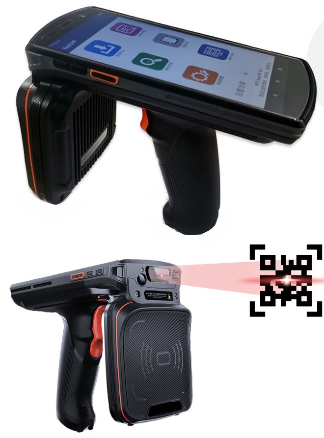 (image for) PDA 4G Mobile handheld terminal, RFID tag reader, RFID handheld machine, UHF reader, handheld reader