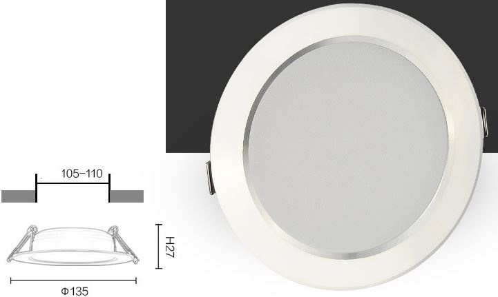 (image for) 4" 12W Recessed lights Marine & Nautical 12~48v dc light fixture - Click Image to Close