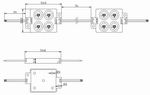 1.436W LED modules for backlight use 4 pcs 3535 SMD LED, 12V