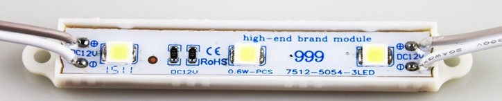 0.72W LED modules for backlight use 3 pcs 5050 SMD LED, 12V