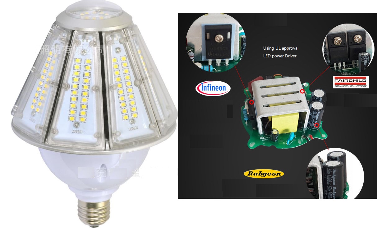 50W LED bulb replace 277V Metal Halide bulb E27 E39 E40 led bulb