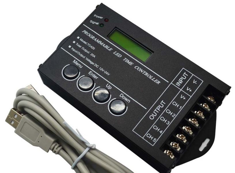 Programmable Timers Digital Switch for LED Lights 12V 24V 4A 5CH