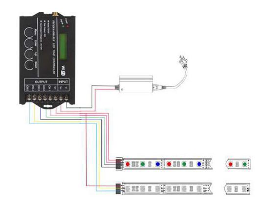 (image for) Programmable Timers Digital Switch for LED Lights 12V 24V 4A 5CH - Click Image to Close