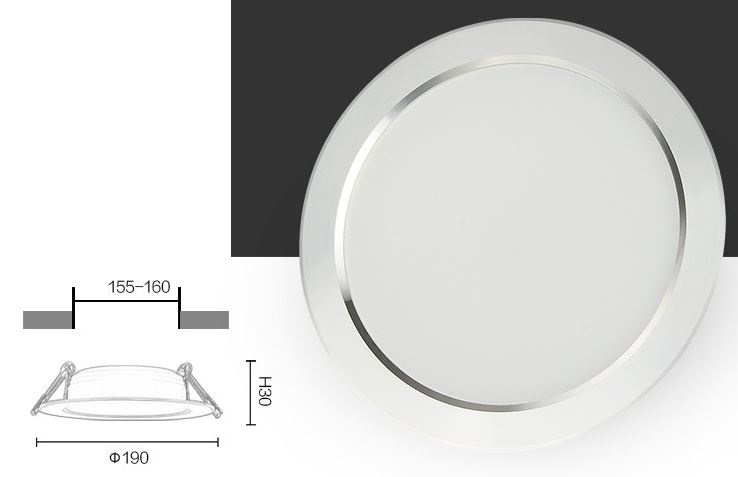 (image for) 6" 18W Recessed lights Marine 12~48v dc light fixtures