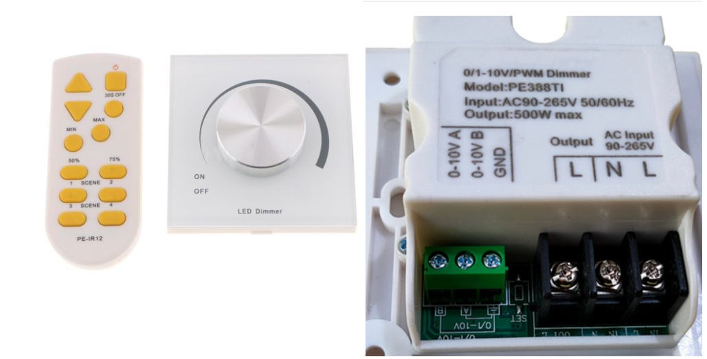 0-10V / 1-10V dimmer wall switch with IR remote SAA CE TUV KC