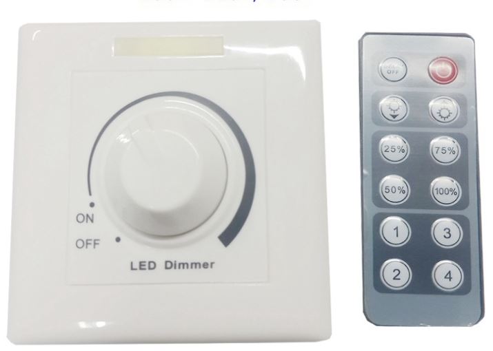 (image for) MOSFET dimmer reverse phase dimmer wall switch with IR remoter, 800W/AC 220V, 400W/AC 110V, PWM dimming, load regulation rate 0-100%, 512 scale levels