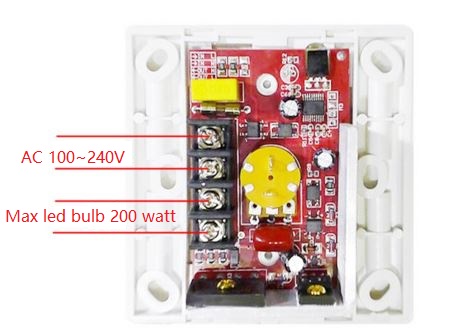 (image for) MOSFET dimmer reverse phase dimmer wall switch with IR remoter, 800W/AC 220V, 400W/AC 110V, PWM dimming, load regulation rate 0-100%, 512 scale levels