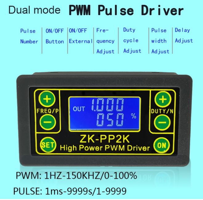 (image for) 8A LED DC Dimmer motor Control digital PWM generator LCD display