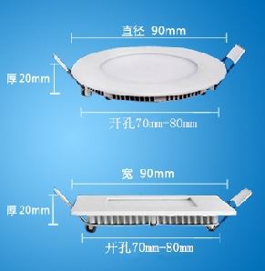 (image for) 90mm 3W Marine LED Recessed 24V 36V 48v dc light fixtures