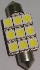 (image for) Festoon 9 pcs 5050 SMD, 42MM long, 1.8 watt, OEM order