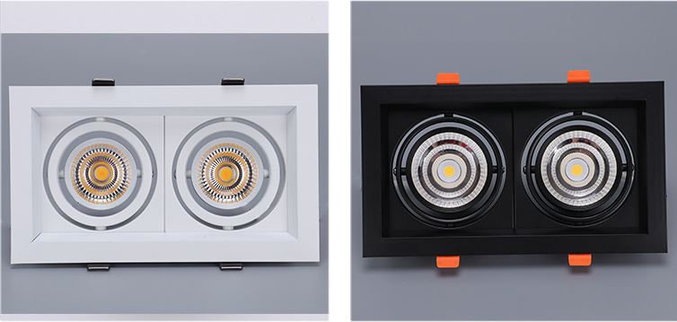 (image for) 2*24W Recessed Commercial Light fixture DALI led downlights