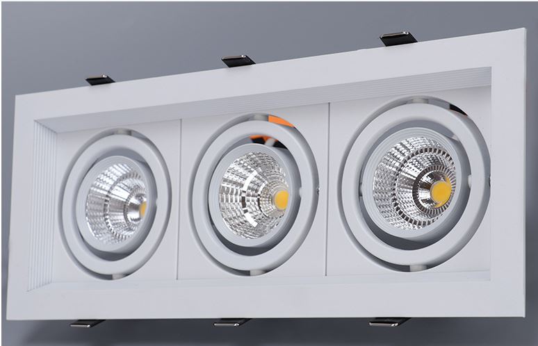 (image for) 3*18W Recessed Commercial Light fixture DALI led downlights - Click Image to Close