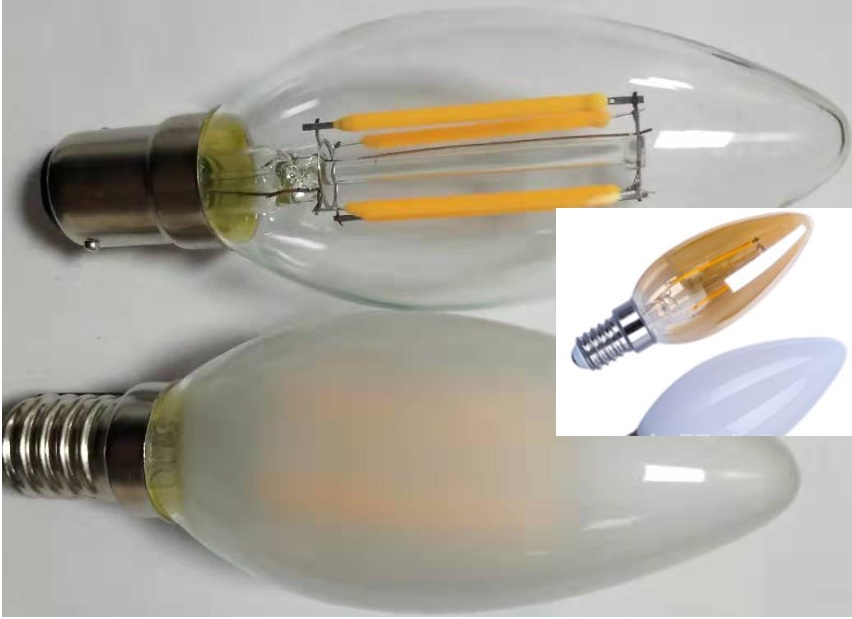 (image for) 6W C35 candle light bulb dimmable led bulb E12, E14, B15, E17