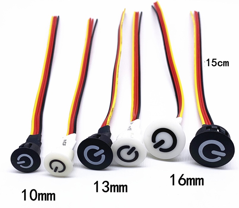 (image for) Touch On/Off 3 step dimming, PWM dimming, Memory brightness dimmer switch for Dimming dc led lights, 3V, 3.7V-4.2V, 5V dimmer switch for dc led lights, 12V 24V Dimmer Switch marine - Click Image to Close