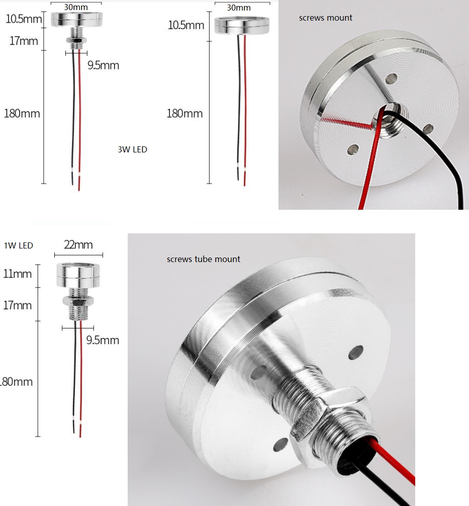 (image for) 3W 3CM Instrument Panel Light minimum lux level for working area - Click Image to Close