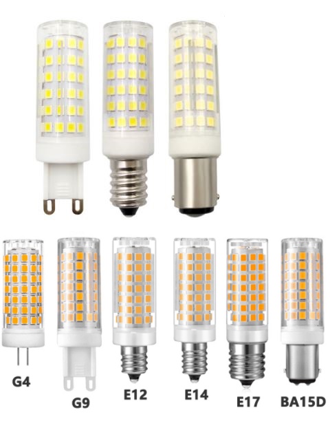 9W Ceramic base dimmable LED bulb G9 E11 E12 E14 E17 BA15D G4 G8
