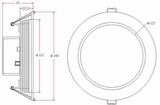 (image for) LED downlight 16 Watts with Aluminum Fixture