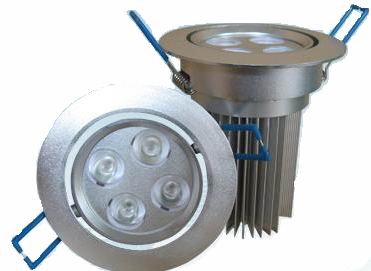Warm white LED downlight, 4x3W=12W with Aluminum Fixture