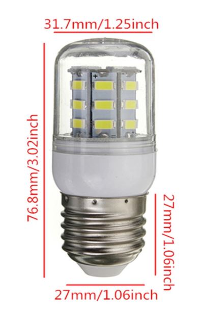 x 24V to 36V E27 E26 4500K Day White LED Light Bulb Marine Solar 4300K CE 2pcs 