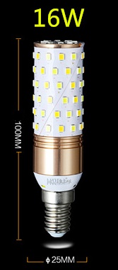 (image for) 16 Watt E12, E14, E27 led candle bulbs - Click Image to Close