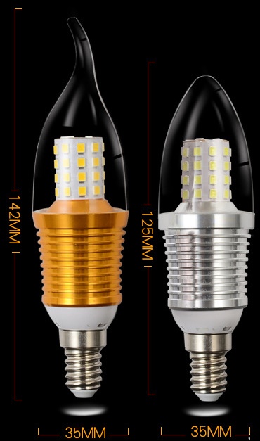 (image for) C35 shape 9 Watt E12, E14, E27 led candle bulbs