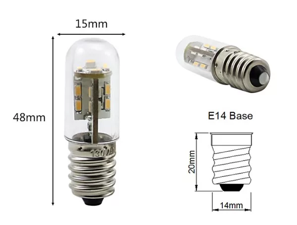 (image for) E14 instrument refrigerator boat led 24V 36V 48V 60V 110V 220V