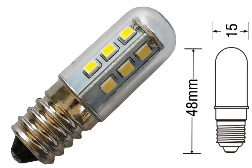 (image for) 2W T15 LED bulb for lithium iron phosphate rechargeable batteries solar lights, microwave refrigerator led bulb 12V 24V 36V 48V 60V 110V, 6V 9V 18V 28V 32V - Click Image to Close