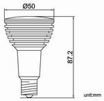 (image for) JDR E17 LED light bulb replacement, 3x1W LEDs, Warm white