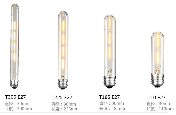 (image for) 4 Watt led filament bulb E27 T185 like incandescent bulb - Click Image to Close