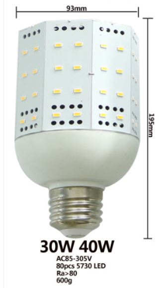 30W Phase dimming LED replace Metal Halide bulb AC100~277V