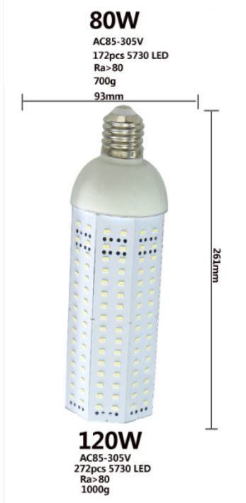 80W Phase dimming LED replace Metal Halide bulb AC100~277V
