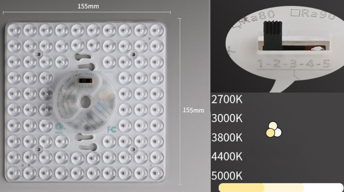 (image for) 30W dimmable 5 CCT LED bulb 2D fluorescent retrofit ETL listed, Switching change color temperature 2700K-3000k-3800K-4400k-5000k