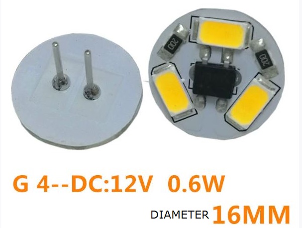 (image for) 0.6W G4 back pin Panel Mount Indicator Lamp dimmable led dash lights, dash light bulbs, 12V PWM dimmable led dash lights