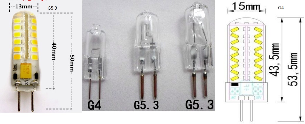 6pcs GY6.35 Ampoule LED 7W AC DC12V 700lm 72 LEDs 360 Degrés LED