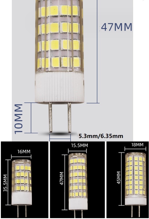 (image for) 7W G5.3 led bulb 12V, GY6.35 led bulb 12V, G6.35 led bulb 24v replacement, G5.3 led bulb 24v replacement for Maine Yacht inner light