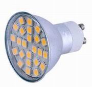 (image for) GU10, w/cover 3.5W LED Light, 24pcs 5050 SMD, Warm white, 230V