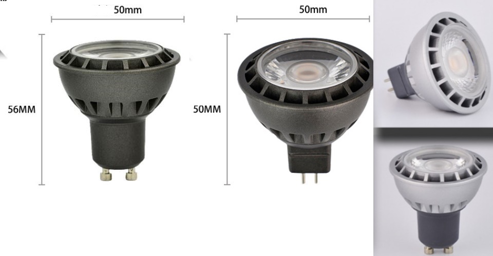 (image for) MR16 GU10 LED bulb 120V 230V SCR Phase dimming LED bulb, Gu10 led bulb 12v replacement