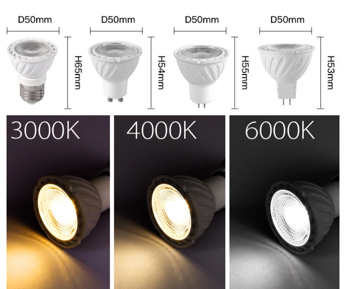 (image for) 6W GU5.3 GU10 E27 E14 3 color temperature turning LED Spotlight - Click Image to Close