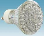 (image for) GU20, 63mm cup, 6W, 80 LEDs, Warm white LED Bulbs, 110VAC