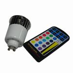 GU10, 5W, Dimmable remote controlled RGB LED light bulbs