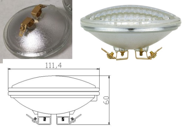 (image for) 9W PAR36 LED pool light bulb 12V 24V pool light bulb replacement - Click Image to Close