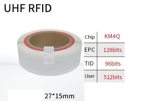 (image for) UHF rfid adhesive tags, KM4Q chip UHF Frequency 915Mhz RFID Labels, RFID Tags