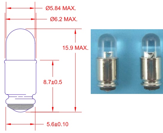 (image for) MG6 LED Midget Groove #7348 #388 #334 #7355 Miniature Indicator - Click Image to Close