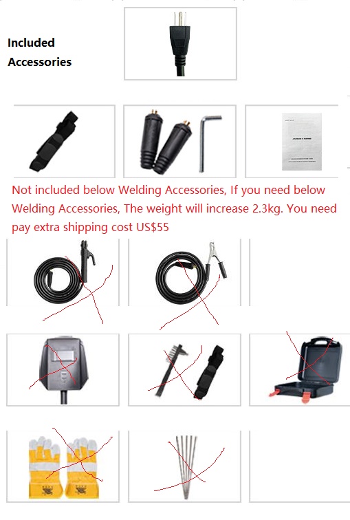 (image for) 300-Amp IGBT Inverter ARC Welder, 1 PHASE AC 120V 230V, comparable with multifunction Mig, Tig & Arc Welder 300A