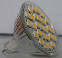 MR16, 4W dimmable bulbs, 27pcs 5050 LED, Natural white, AC 12V