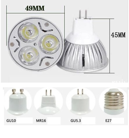 (image for) 3W GU5.3 marine LED bulb, MR16 GU10 E27 Machine tools LED, 24V - Click Image to Close