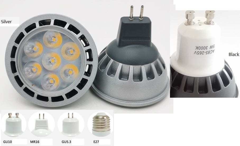 (image for) GU20 LED light bulb replacement, 7W LED spotlight different base - Click Image to Close