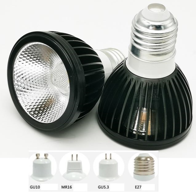 7W PAR20 spotlight Ra 95 Cree COB LED GU5.3 GU10 MR16 E27 base led bulb phase dimming led bulb 12V 24V 36V 48V 110V PAR20MR16GU10 7W CreeCOB ZSRY 7.99 LED light bulbs Dimmable